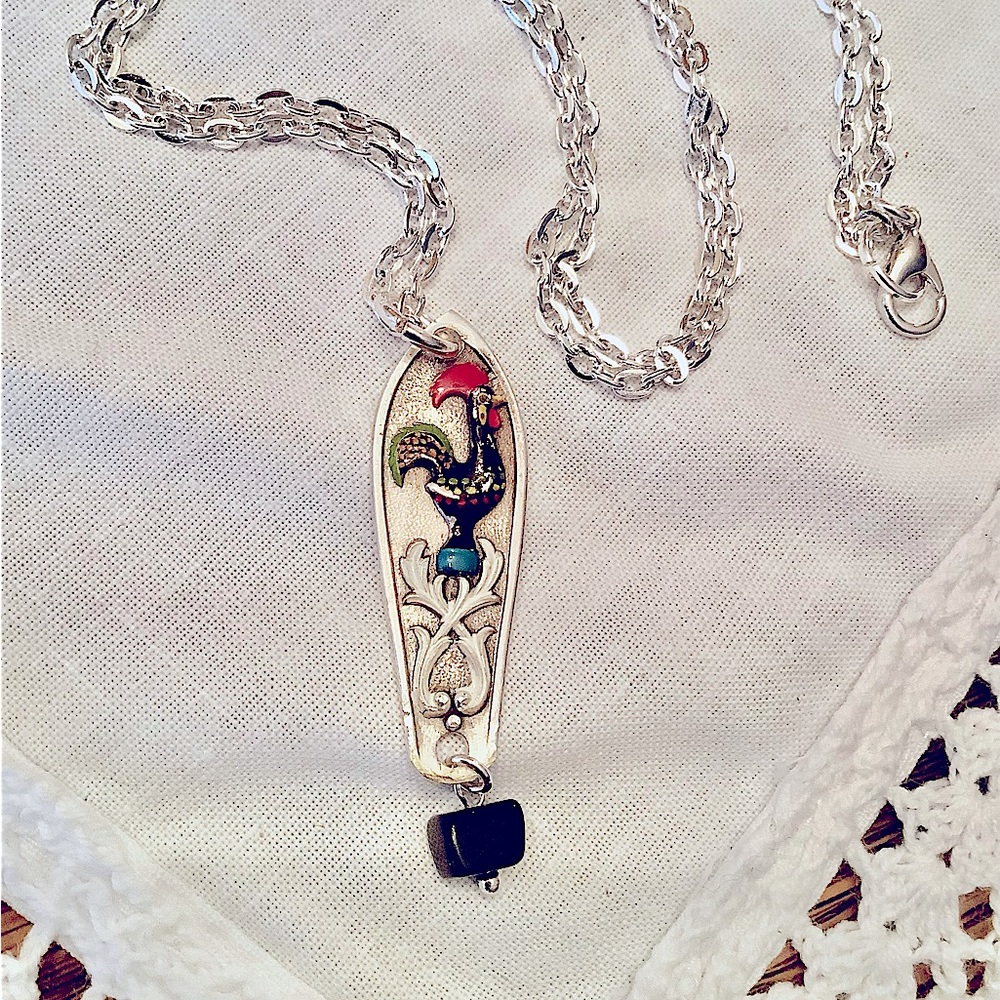 Necklace, rooster